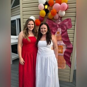 Abercrombie & Fitch White Smocked Dress with Cute Cut Outs! Great for brides!!